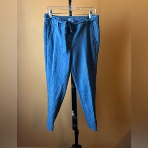 Loft chambray cropped pants